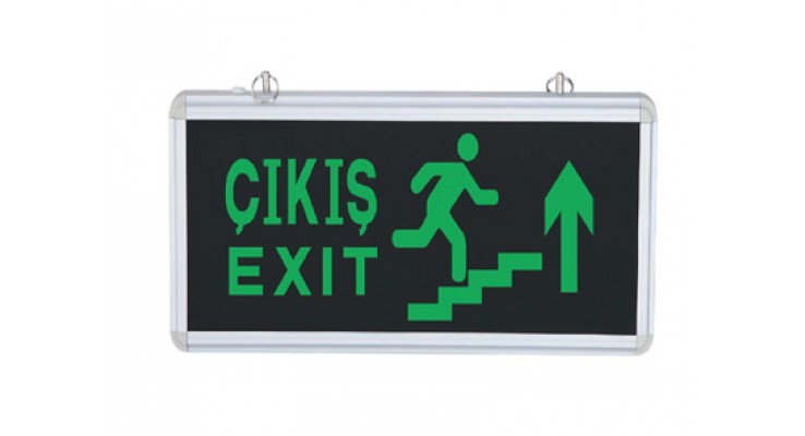 Exit Merdivenli Yukarı Koşan Adam