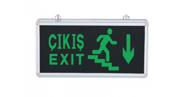 Exit Merdivenli Aşağı Koşan Adam